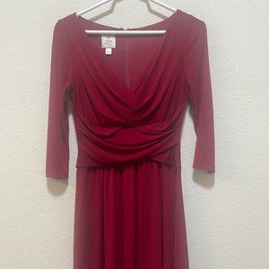 Deep red dress